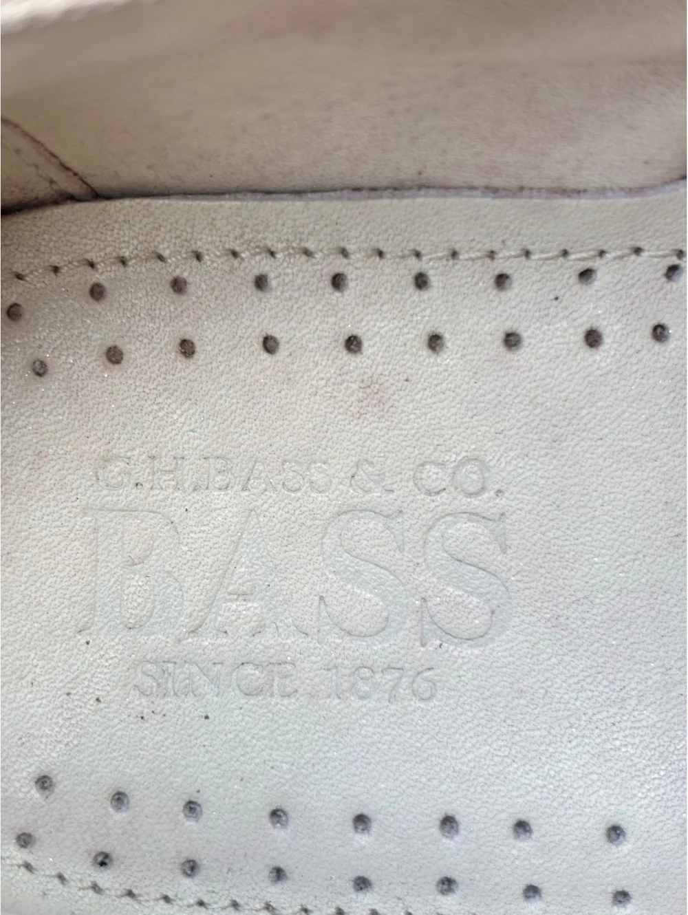 Bass Beige Suede Lace-Up Shoes with Red Rubber Sole
